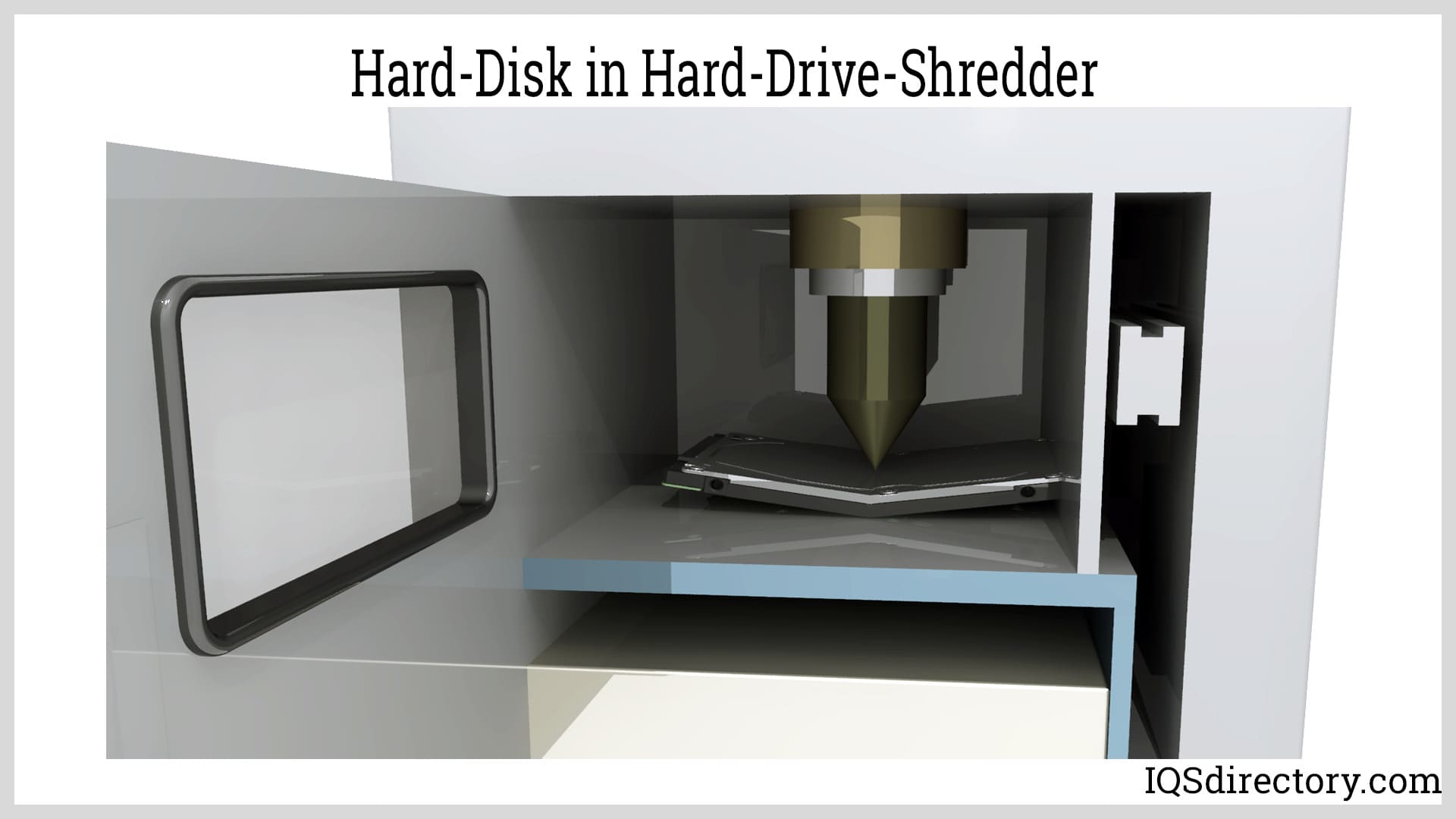 Hard-Disk in Hard-Drive-Shredder